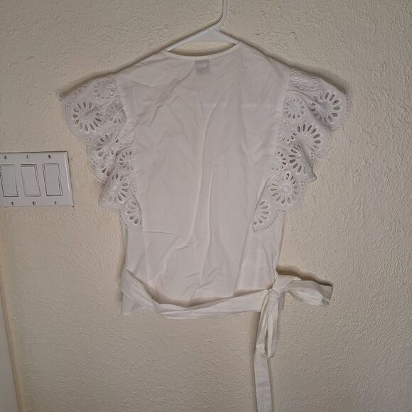 Claudie PIERLOT White Cotton Wrap Shirt - Picture 10 of 12